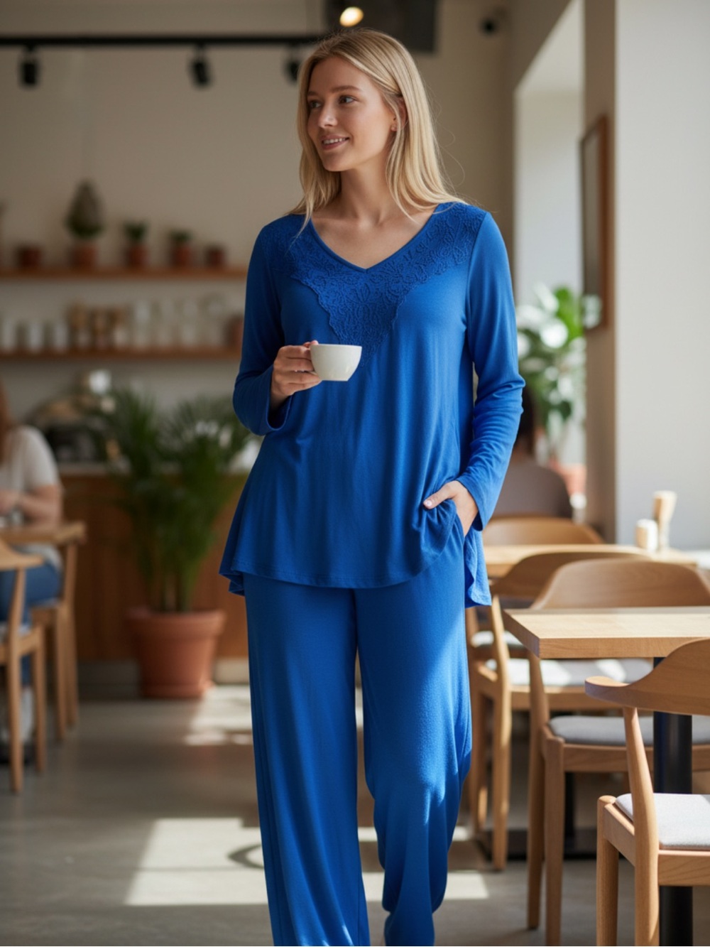 CYNTHIA ROWLEY rayon pajama set